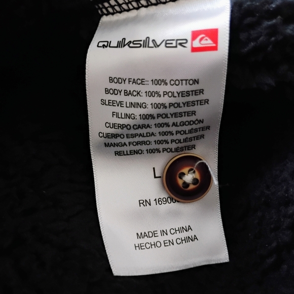 QUIKSILVER NEW Gideon Cold Days Sherpa Lined Flannel Shirt Jacket - Picture 12 of 12